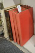 19th century pictures, three volumes, large quarto together with two other books relating to art.