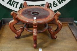 A Chinese hardwood stand.