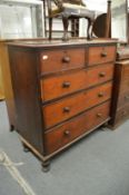 A 19th century mahogany chest of drawers.