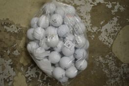 A bag of golf balls.