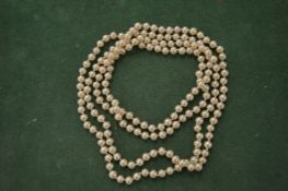 A pearl necklace.