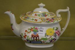 A Chinese style porcelain teapot.