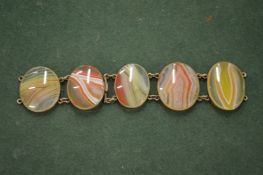 An agate bracelet.
