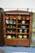A mahogany cupboard bookcase.