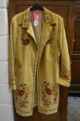 A Radley ladies' floral embroidered velvet coat, size 12.