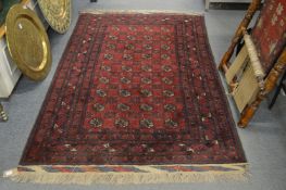 A Bokhara style rug.