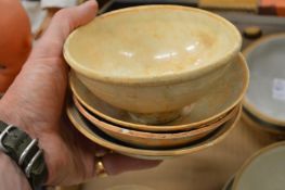 Four Chinese glazed terracotta bowls.
