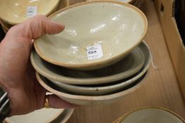 Four Chinese glazed terracotta bowls.