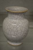 A Chinese crackle glazed vase.