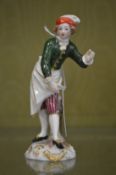A small Derby figure of a servant girl.