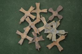 Medium bronze Roman crosses.