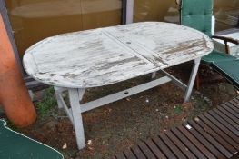 A garden table.