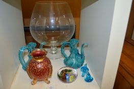 Decorative glassware.