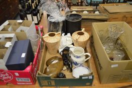 A quantity of glassware, china etc.