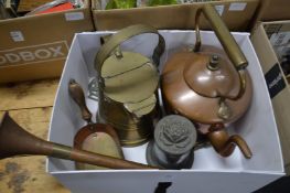 A large copper kettle etc.