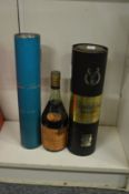 Glenfiddich Malt Whisky, one litre, boxed and two other bottles of spirits.
