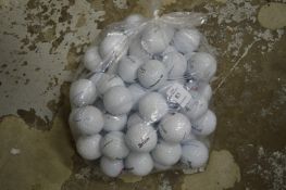 A bag of golf balls.