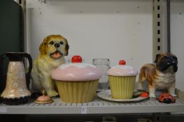 Decorative china and glass.