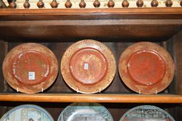 Six Kutani gilt decorated plates.