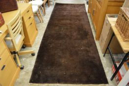 A brown rug.