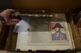 Items relating to Nelson together with various calendars and other ephemera.