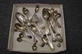 Miscellaneous silver flatware.