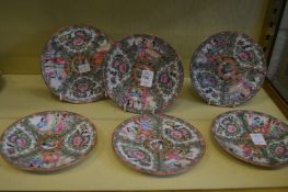 Six small Canton plates.