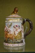 A Capodimonte tankard.