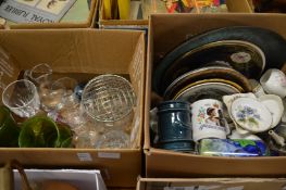 Decorative china and glass.