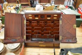 A Victorian oak table-top stationery casket.