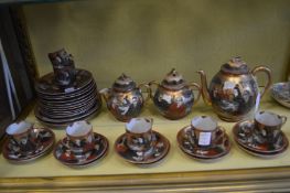 A Japanese Kutani part tea service.