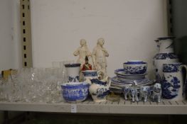 Decorative china and glass.