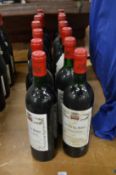A quantity of red wine.