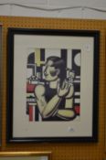 A Cubist style picture of a sailor.