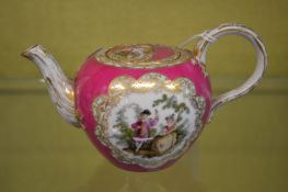 A small Dresden bullet shaped teapot.