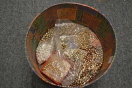 A quantity of pearl necklaces etc.