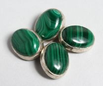 A PAIR OF SILVER AND MARCASITE CUFF LINKS