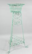 A 19TH CENTURY WIRE WORK PLANTER. 2ft 10ins high.