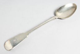 A LONG HANDLED VICTORIAN FIDDLE PATTERN GRAVY SPOON. London 1858. Maker H. L. and H. L.
