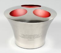 A THREE BOTTLE CHAMPAGNE COOLER 14ins diameter.