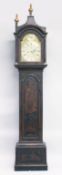A GEORGE III LONGCASE CLOCK with eight day movement, arch dial with strike / silent, subsidiary