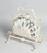 A SHELL SHAPED BISCUIT AND CHEESE STAND