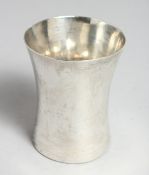 A PLAIN SILVER BEAKER. 3.5ins high.