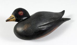 A PAINTED DECOY DUCK. 9ins long.