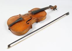 A VIOLIN AND BOW. 23ins long.