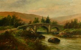 G.H. Jenkins, (Late 19th Century) 'Huckaby Bridge on the west Dart by Dartmouth', oil on canvas,