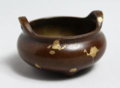 A SMALL JAPANESE GOLD SPLASH CENSER 2ins