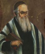 AN ISLAMIC PASTEL PORTRAIT ON PAPER, signed, unframed, 48cm x 43cm.