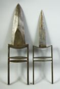 AN UNUSUAL INDIAN DOUBLE KATAR DAGGER, with a smaller katar dagger sheathed inside the larger