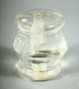 A RARE EARLY LARGE TIBETAN BUDDHIST ROCK CRYSTAL BEAD, 6.5cm high.